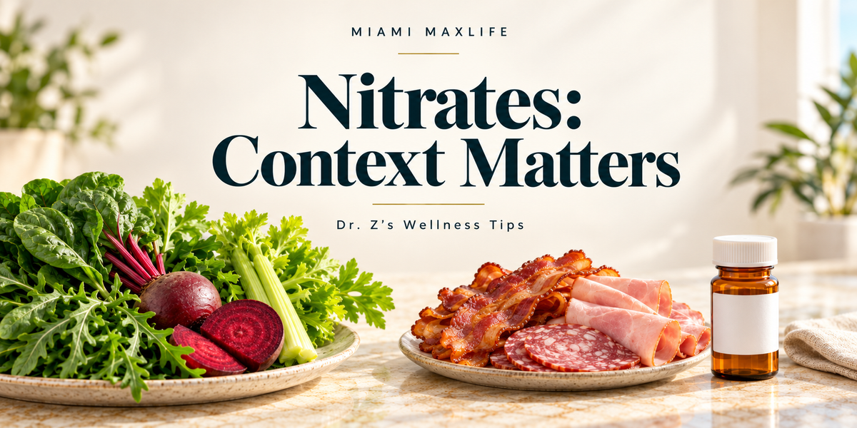 Nitrates: Why Spinach, Bacon, and Heart Medicine Tell Different Stories