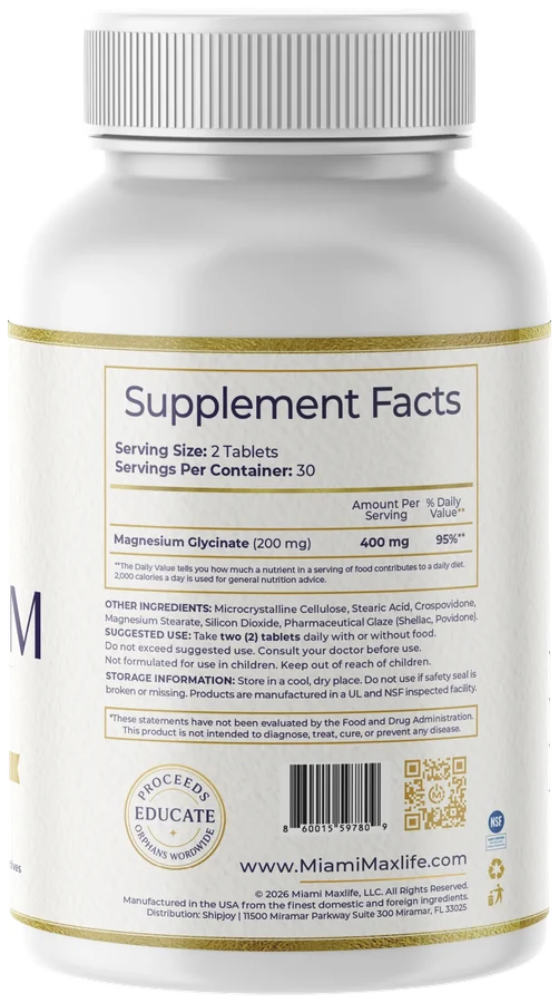 Supplement facts · Dr. Z’s Miami MAGNESIUM Ultra